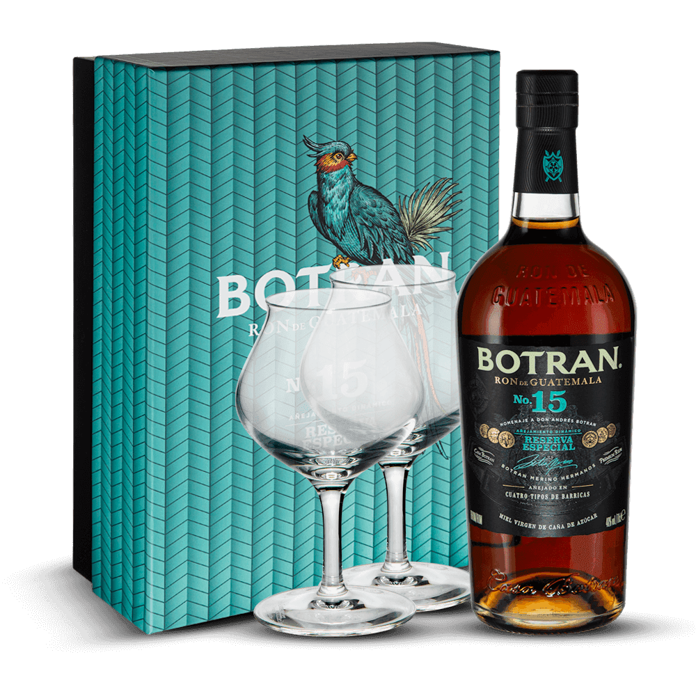 Coffret Botran 15 ans + 2 Verres