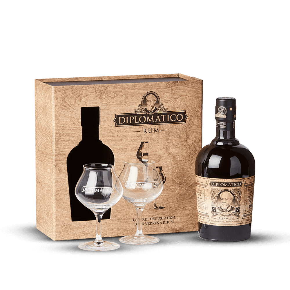 Coffret Diplomatico Seleccion de Familia + 2 verres