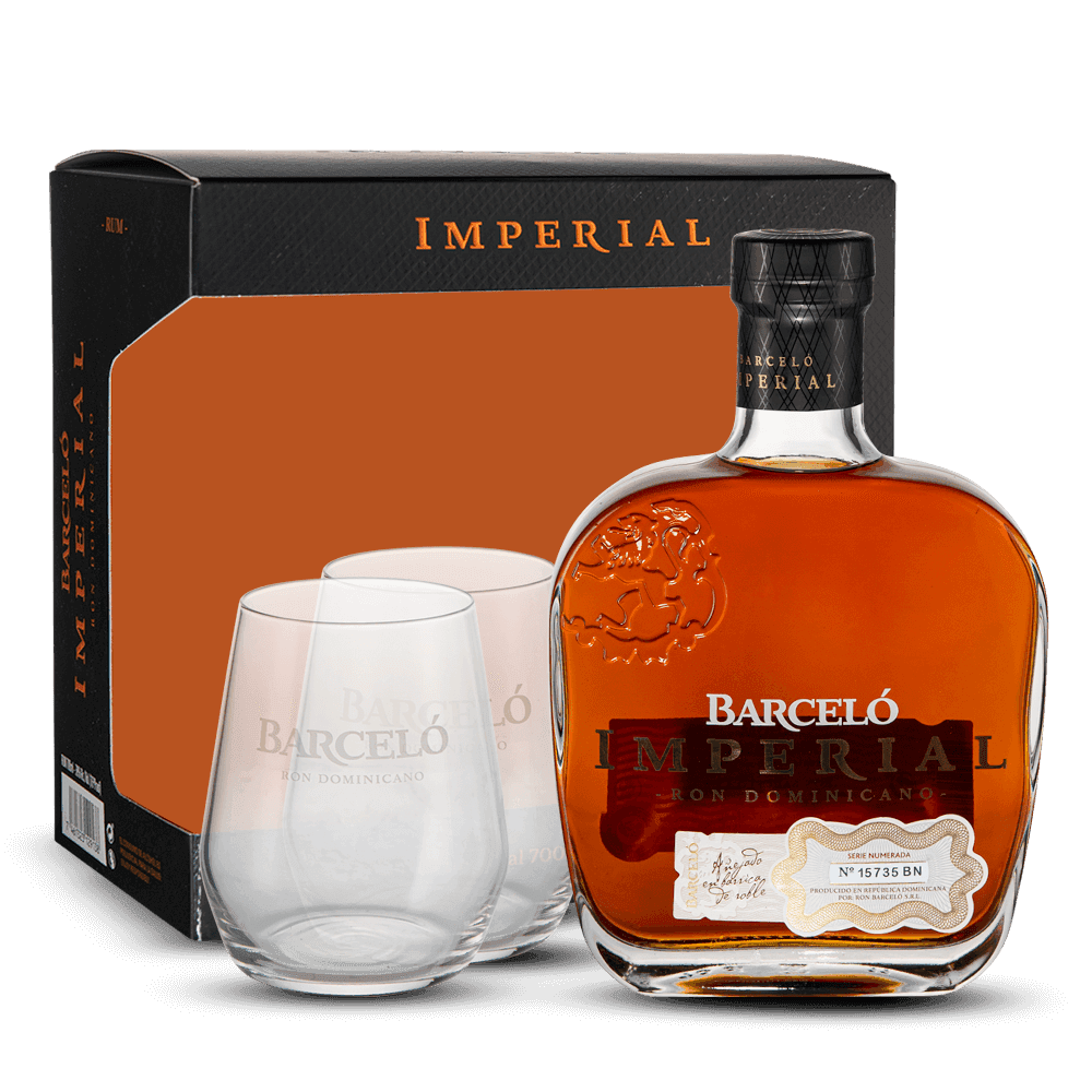 Coffret Barcelo Imperial 38% + 2 Verres