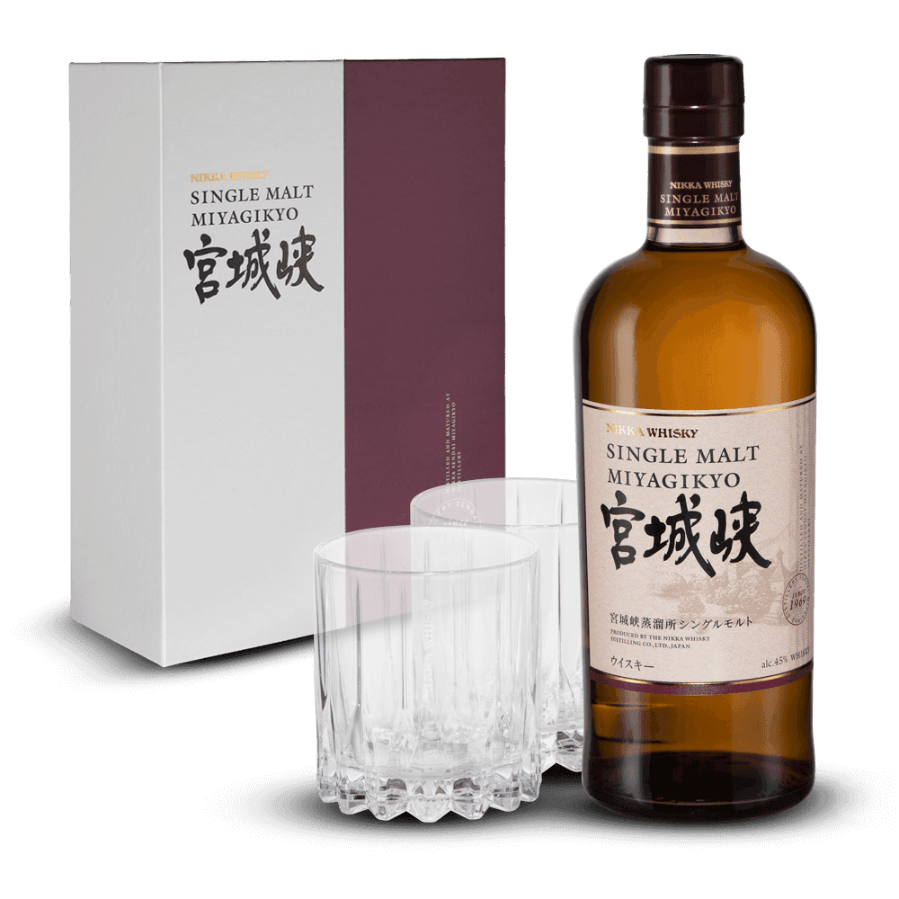 Coffret Nikka Miyagikyo 45% + 2 Verres