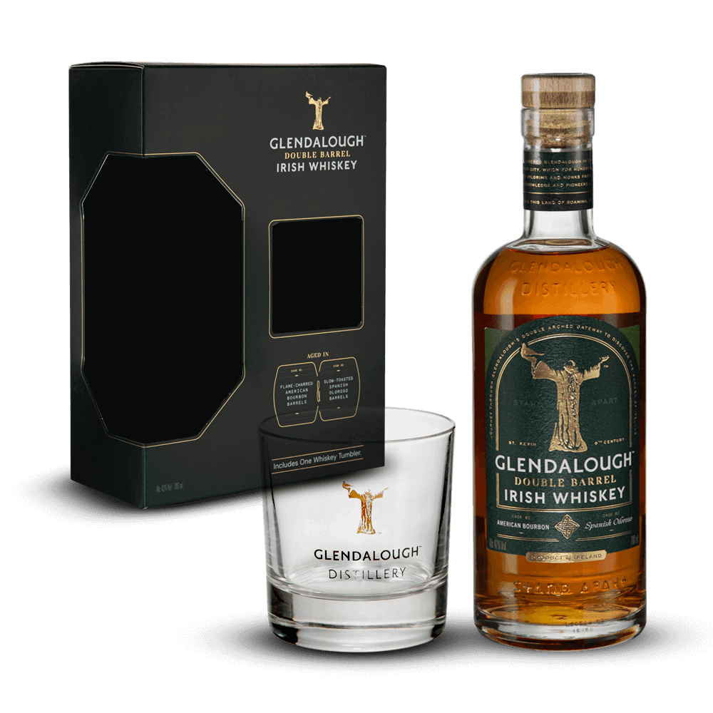 Coffret Glendalough Double Barrel 42% + 1 Verre
