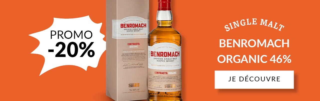 Menu Whisky - Benromach Organic 46% Promo