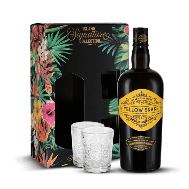 Coffret Island Collection Yellow Snake + 2 verres 40%