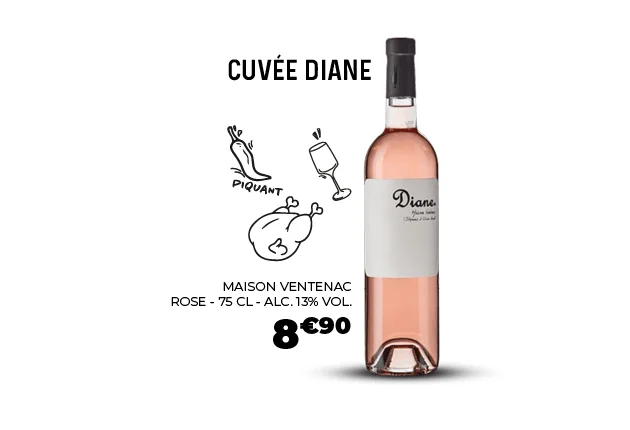 Vin rosé Cuvée Diane